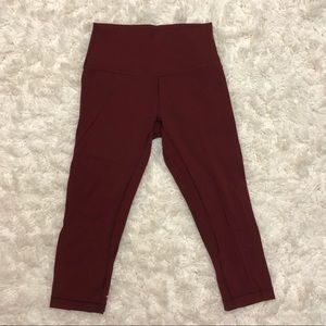 Lululemon Wonder Under red crop || size 6